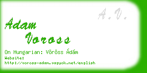 adam voross business card